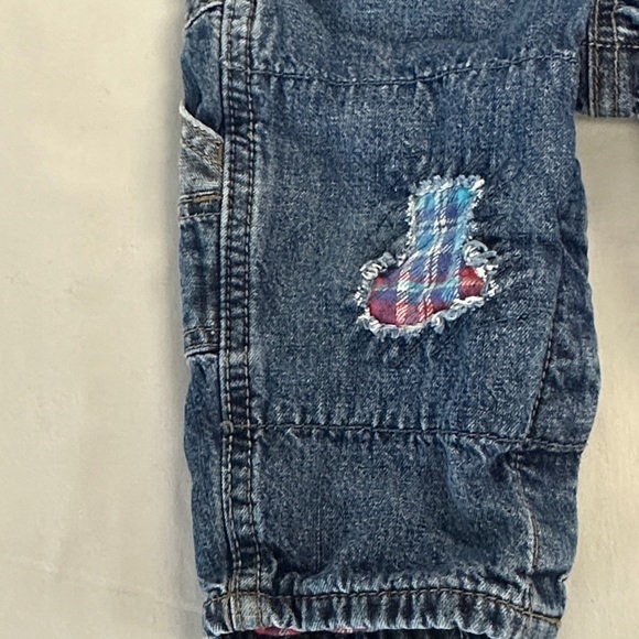 OshKosh B'gosh - Kids Lined Denim Overalls with Patch design - Picture 5 of 6
